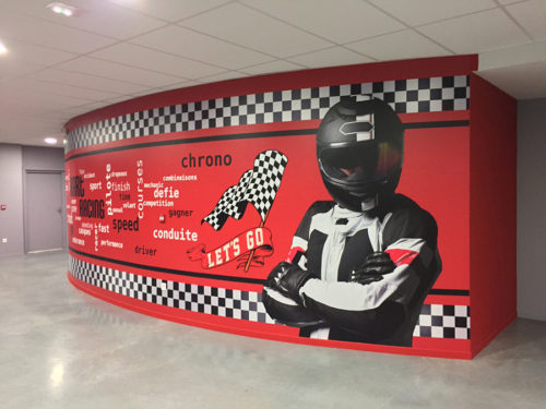Décor mural karting