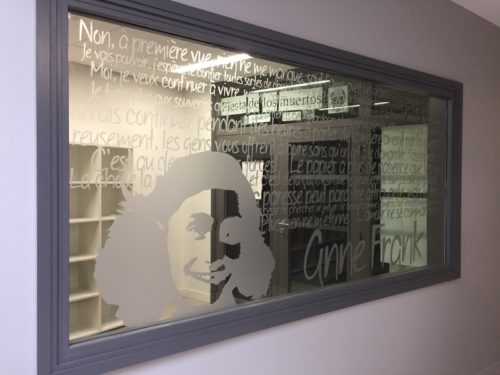 Décor vitre anne franck