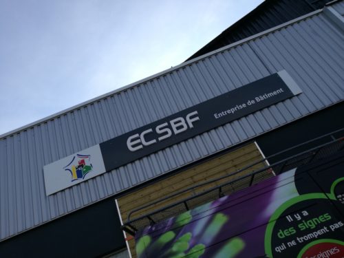 Enseigne lettres découpées ecsbf
