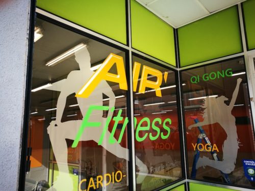 Décor vitre air fitness