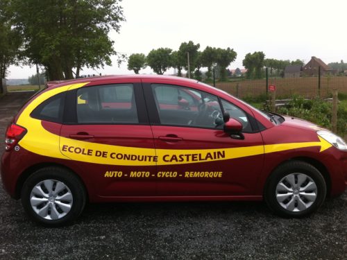 Marquage véhicule auto-école