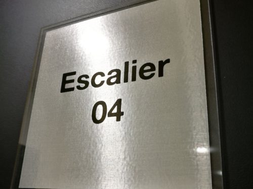 Plaque escalier