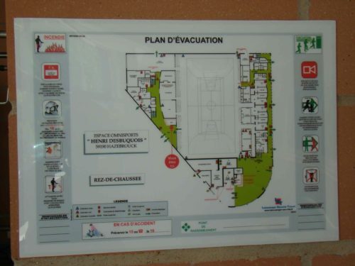 Plaque plan d'évacuation