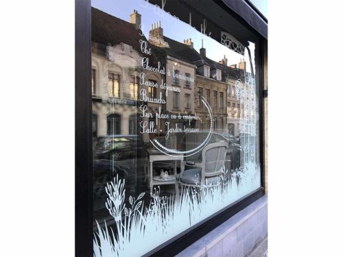 Vitres salon de thé